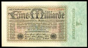 Deutsche Reichsbanknoten 1874-1945 1 Mrd. ... 
