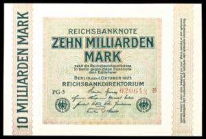 Deutsche Reichsbanknoten 1874-1945 10 Mrd. ... 