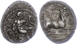 Zypern Salamis, 1/3 Stater (3,13g), 411-374 ... 