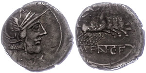 Münzen Römische Republik M. Fannius C.F., ... 