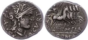 Münzen Römische Republik Cn. Domitius, Q. ... 