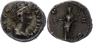 Münzen Römische Kaiserzeit Diva Faustina, ... 