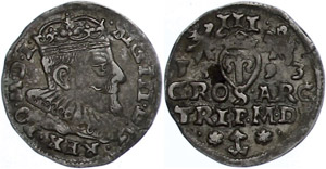 Münzen Baltikum Vilnius, 3 Gröscher,1593, ... 