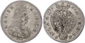 Bayern Herzogtum 1/2 Gulden, 1693, ... 