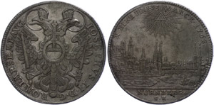 Nürnberg Stadt Taler, 1768, mit Joseph II., ... 