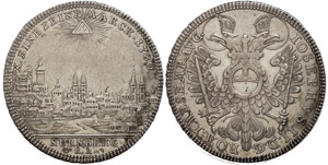 Nürnberg Stadt Taler, 1780, mit Titel ... 