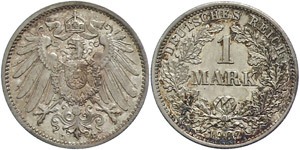 Kleinmünzen 1871-1922 1 Mark,1902, großer ... 