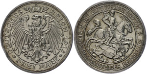 Preußen 5 Mark, 1915, Mansfeld, Randfehler, ... 