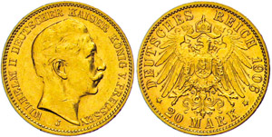 Preußen 20 Mark, 1906, Wilhelm II., ... 