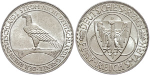 Münzen Weimar 5 Reichsmark, 1930, D, ... 
