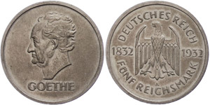 Münzen Weimar 5 Reichsmark, 1932, A, ... 