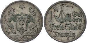 Münzen der deutschen Nebengebiete Danzig, 1 ... 