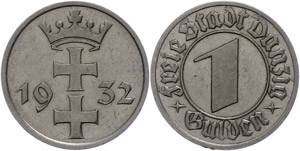Münzen der deutschen Nebengebiete Danzig, 1 ... 