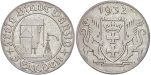 Münzen der deutschen Nebengebiete Danzig, 5 ... 