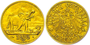 Münzen der deutschen Kolonien Ostafrika, 15 ... 