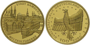 Münzen Bund ab 1946 100 Euro Gold, 2004, ... 