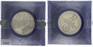 Münzen DDR 10 Mark, 1982, Gewandhaus in ... 