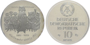 Münzen DDR 10 Mark, 1983, Richard Wagner, ... 