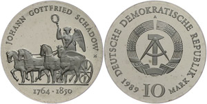 Münzen DDR 10 Mark, 1989, Johann G. ... 