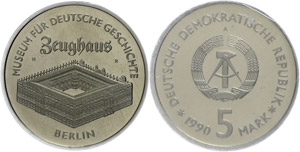 Münzen DDR 5 Mark, 1990, Zeughaus in ... 