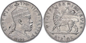Äthiopien Birr EE (28,075g (835)),1887 A ... 