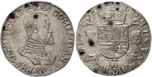 Belgien Flandern, Ecu, 1557, Philipp II., ... 