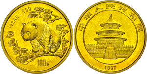 China Volksrepublik 100 Yuan, 1 oz Gold, ... 