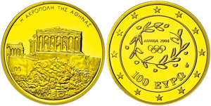 Griechenland 100 Euro ,Gold, 2004, ... 