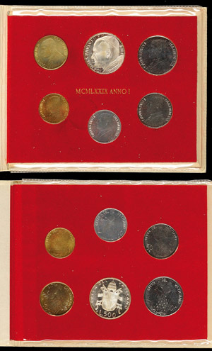 Vatikanstaat Kursmünzensatz, 1979, 1. Jahr ... 