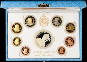 Vatikanstaat 1 Cent bis 2 Mark, 2012, ... 