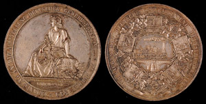 Medaillen Deutschland vor 1900 Versilberte ... 
