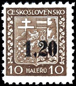 Asch 1, 20 on 10 Heller postal stamp, in ... 