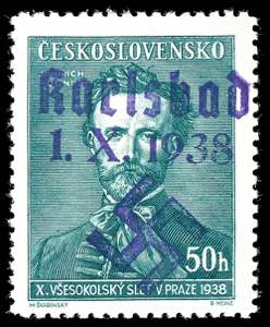Karlsbad 50 H. Fügner with hand stamp ... 