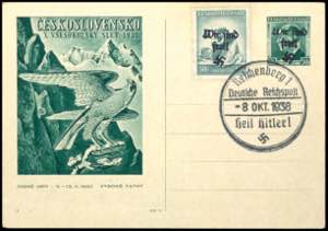 Reichenberg 50 H. Postal stationery postcard ... 