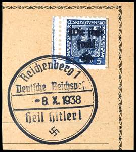 Reichenberg 5 Heller postal stamp with ... 