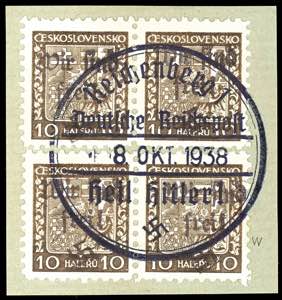 Reichenberg 10 Heller postal stamp with ... 
