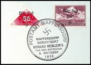 Maffersdorf 50 Heller delivery stamp, ... 