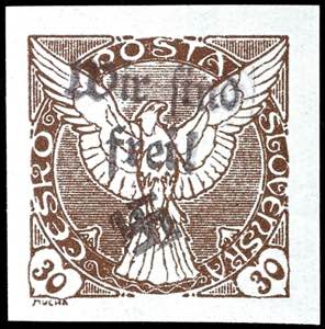 Maffersdorf 30 Heller newspaper stamp with ... 