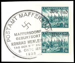 Maffersdorf 50 H. stamp exhibition Kaschau ... 