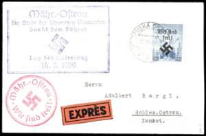 Mährisch-Ostrau 1, 80 Kc. Postal stamp in ... 