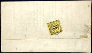 Postage Use Stamps Baden 3 kreuzer black on ... 