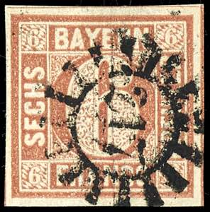 Bavaria 3 Kr. Brown, type I, large margins ... 