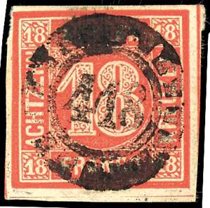 Bavaria 18 Kr. Vermilion, full to with wide ... 