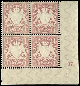 Bavaria 1 M. Red lilac on paper y, mint ... 