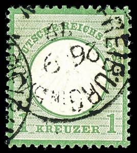 Deutsches Reich 1 Kreuzer smaragdgrün, ... 