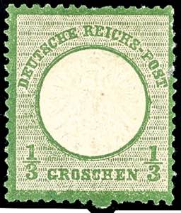 German Reich 1 / 3 Gr. Large shield, olive ... 