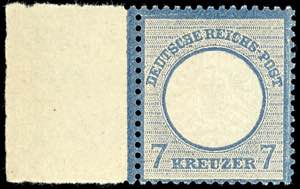 German Reich 7 kreuzer large shield, gray ... 