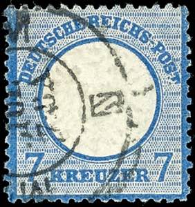 German Reich 7 kreuzer large shield, blue, ... 