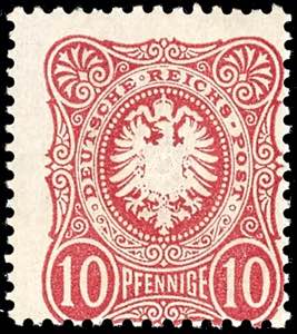 German Reich 10 pennies lilac red, in ... 