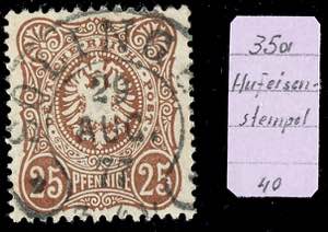 German Reich 25 pennies lilac brown, clear ... 